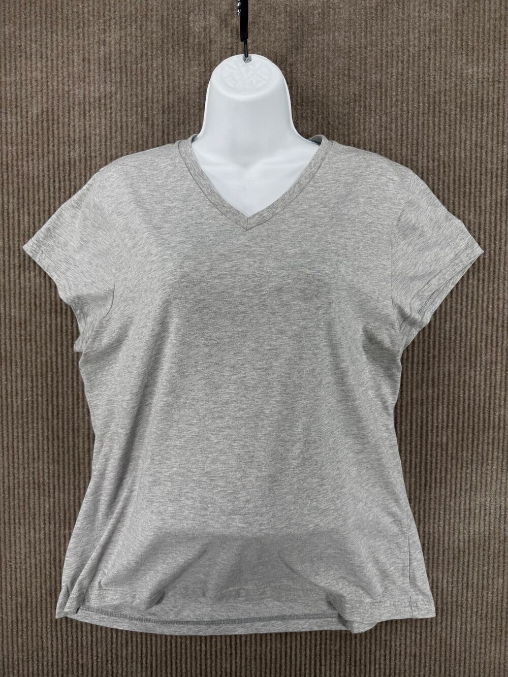 C9 by Champion Women XXL Gray Heather V-Neck T-Shirt Duo Dry